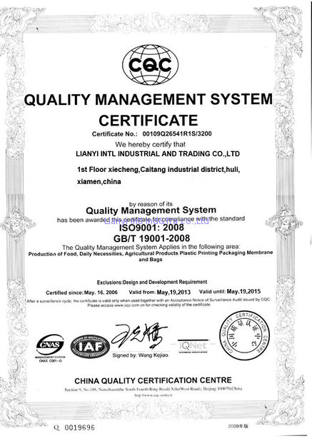 Lianyi International industrial and trading co.,Ltd Kiểm soát chất lượng