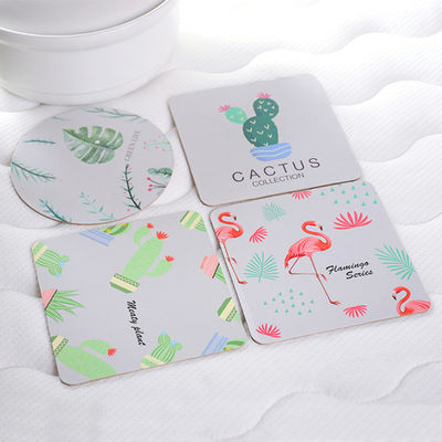 chất lượng  Absorbent Paper Promotional Drink Coasters / Custom Round Coasters For Drinks Nhà máy