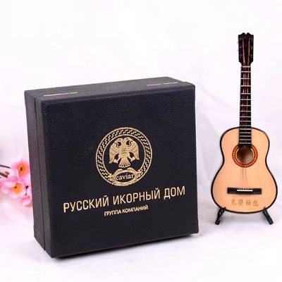 PU da trống đóng gói cá sấu hộp quà với tấm vàng chống nước