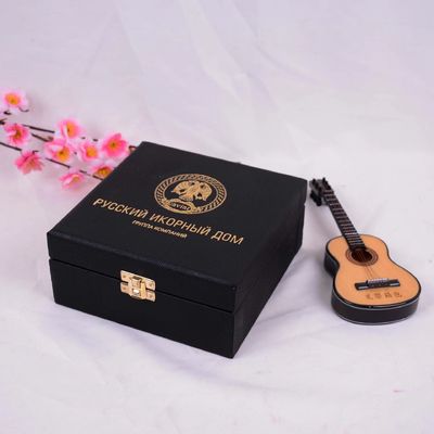 PU da trống đóng gói cá sấu hộp quà với tấm vàng chống nước