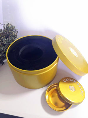 Hỗn chân không Caviar hộp thiếc cho 30g / 50g Caviar với muỗng lau Logo đúc nắp