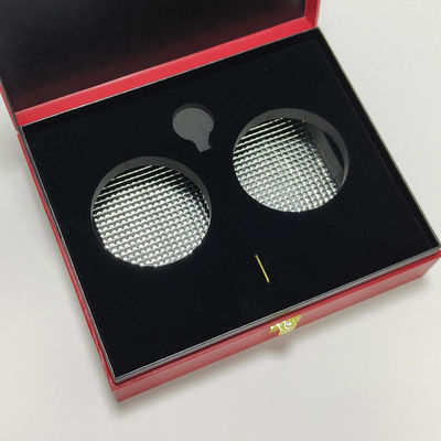 Hộp quà cá sấu chất lượng cao bằng da PU với logo tấm vàng cho 30g và 125g thiếc chống nước