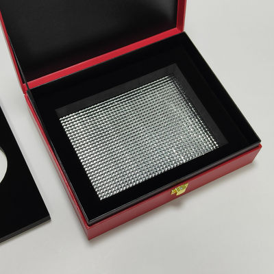 Hộp quà cá sấu chất lượng cao bằng da PU với logo tấm vàng cho 30g và 125g thiếc chống nước