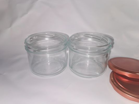 Cao minh bạch chất lượng thực phẩm Caviar Glass Jar tiêu chuẩn 8OZ 240ml Với nắp kim loại