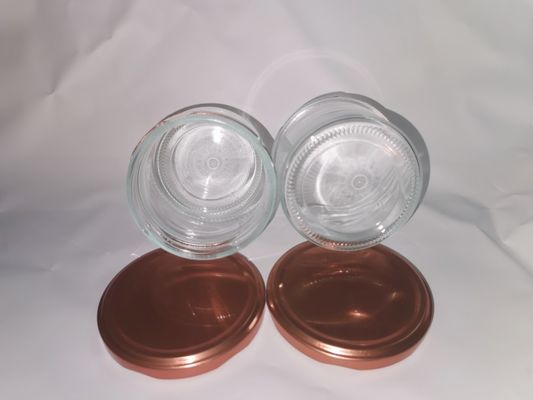 Cao minh bạch chất lượng thực phẩm Caviar Glass Jar tiêu chuẩn 8OZ 240ml Với nắp kim loại