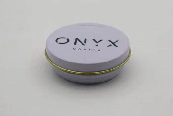 0.28mm Chất ăn chất lượng thiếc caviar bao bì chân không hộp 30g và 50g với nắp phẳng