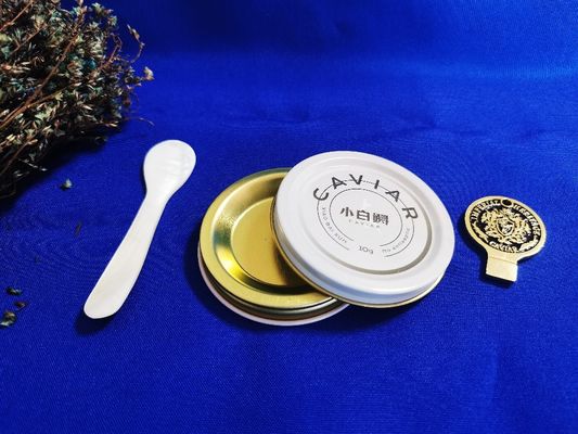 0.28mm Cẩm thực Tinboard Caviar Packaging Vacuum Empty Can tin 10g với in