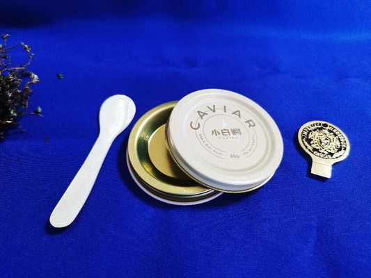 0.28mm Cẩm thực Tinboard Caviar Packaging Vacuum Empty Can tin 10g với in