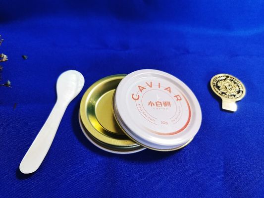 0.28mm Cẩm thực Tinboard Caviar Packaging Vacuum Empty Can tin 10g với in