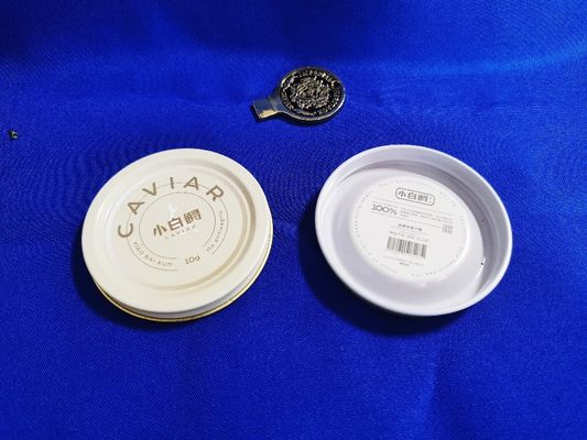 0.28mm Cẩm thực Tinboard Caviar Packaging Vacuum Empty Can tin 10g với in