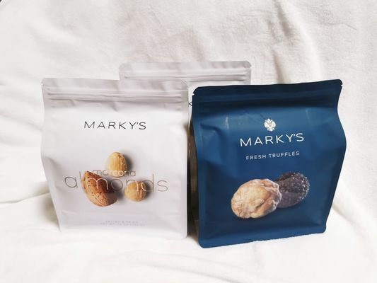 Thùng túi nhựa đứng thẳng có in UV điểm cho bao bì truffle và nấm