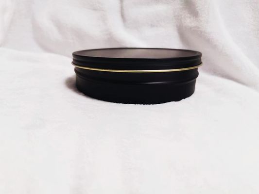 Tấm chân không rỗng Caviar Tin Can Food Grade Packaging 500ml với màu đen nhạt bên trong vàng