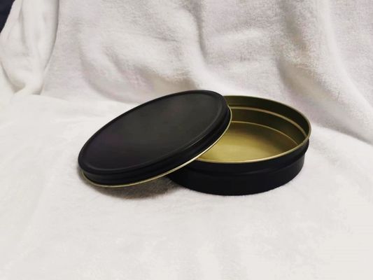 Tấm chân không rỗng Caviar Tin Can Food Grade Packaging 500ml với màu đen nhạt bên trong vàng