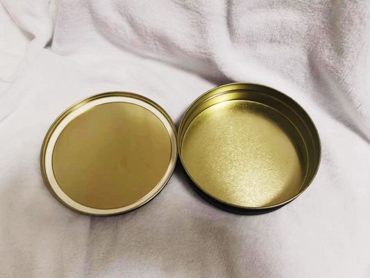 Tấm chân không rỗng Caviar Tin Can Food Grade Packaging 500ml với màu đen nhạt bên trong vàng