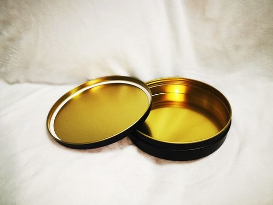 Vacuum Empty Caviar Tin Can Food Grade Packaging 1000ml/g 1kg với màu đen nhạt bên trong vàng