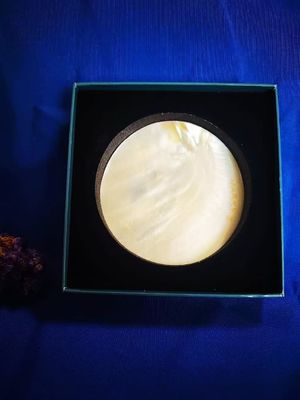White Color Natural Mother Of Pearl MOP plate in 8cm or 10cm or customized size available