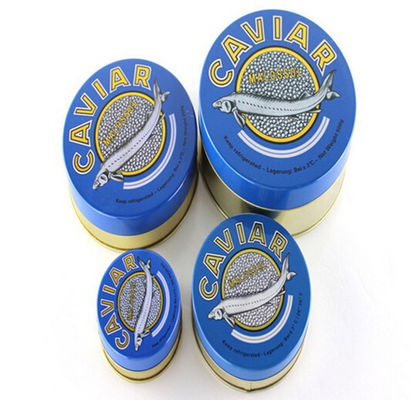 Bao bì caviar tròn nhẹ, lon caviar trống 100g 125g 250g 500g