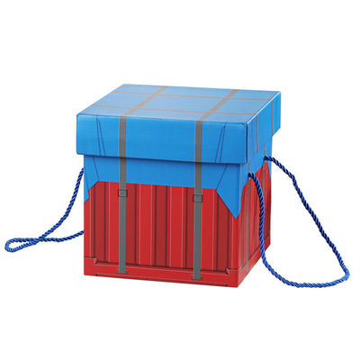 Hộp đóng gói hộp bìa đồ trang trí với dây thừng bông / tay cầm dây thừng PP
