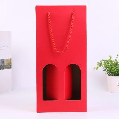 Hộp rượu cardboard tái chế, hộp quà rượu 2 chai - kín tốt