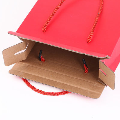 Hộp rượu cardboard tái chế, hộp quà rượu 2 chai - kín tốt