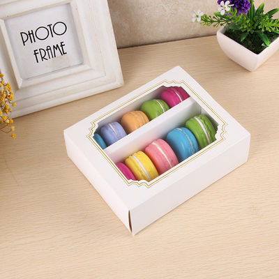 Hộp đóng gói thực phẩm macaron cá nhân với cửa sổ rõ ràng 15.7x12.8x5.8cm