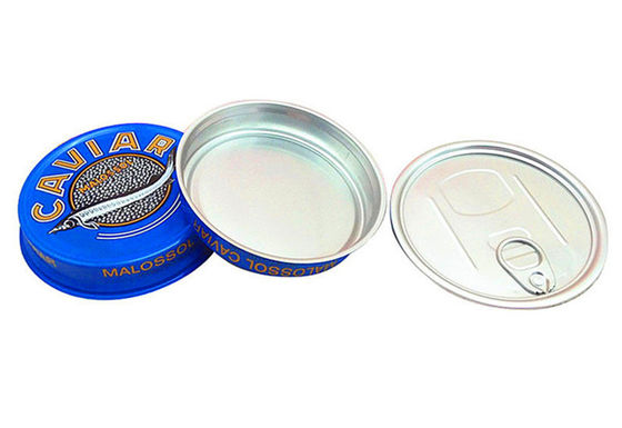 3.5oz 7oz Ring Pull Caviar Packaging Container, Aluminum Caviar Tin Box