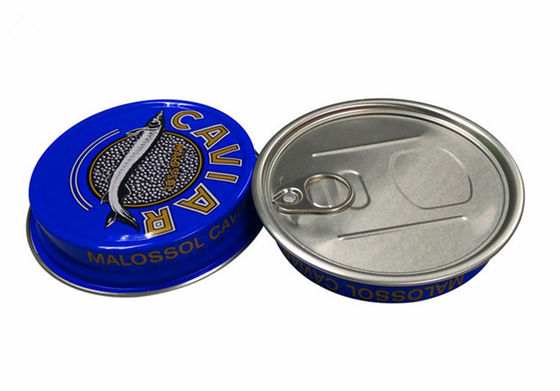 3.5oz 7oz Ring Pull Caviar Packaging Container, Aluminum Caviar Tin Box
