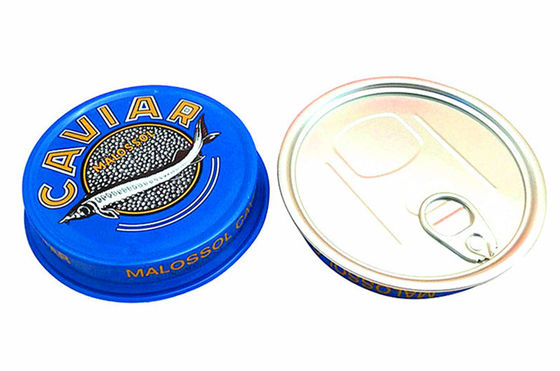 3.5oz 7oz Ring Pull Caviar Packaging Container, Aluminum Caviar Tin Box