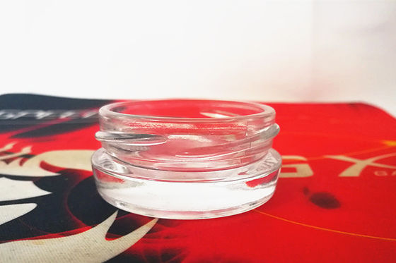 Đồ bán buôn cao minh bạch 0.5oz 15-20gram thủy tinh bình cávia với nắp kim loại trong màu sắc khác nhau