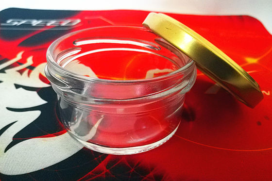 Thùng caviar thủy tinh trong suốt cao với nắp kim loại