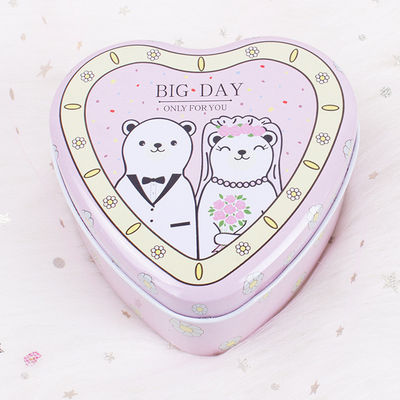 Bao bì kẹo hộp thiếc kim loại hình trái tim cho ngày Valentine và sinh nhật