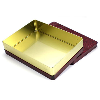 Các hộp kim loại hình chữ nhật lớn 4c in cho gói bánh quy và sô cô la