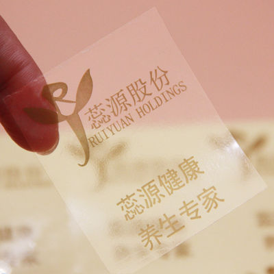 PVC Transparent Logo Label Stickers hình chữ nhật hình chữ nhật