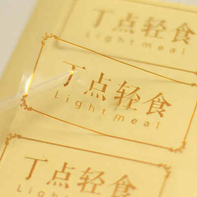 PVC Transparent Logo Label Stickers hình chữ nhật hình chữ nhật