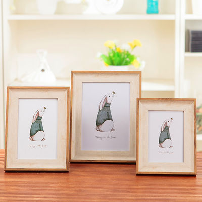 Khung ảnh tùy chỉnh theo phong cách Mỹ, khung hình cưới bằng gỗ 7 màu