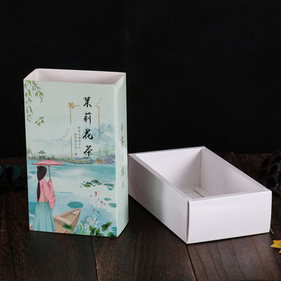 Hộp đóng gói thực phẩm in tùy chỉnh, Hộp kéo giấy nhẹ cho trà
