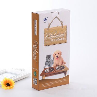 Hộp đóng gói giấy hình chữ nhật tùy chỉnh, hộp giấy gấp cho chén thú cưng
