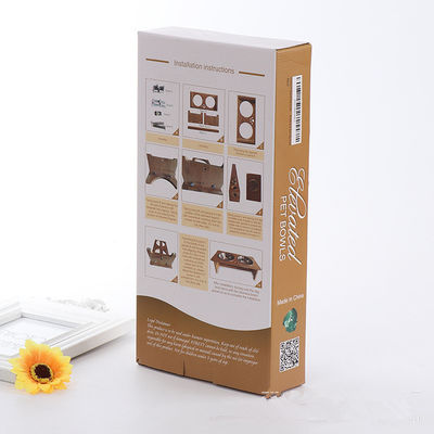 Hộp đóng gói giấy hình chữ nhật tùy chỉnh, hộp giấy gấp cho chén thú cưng
