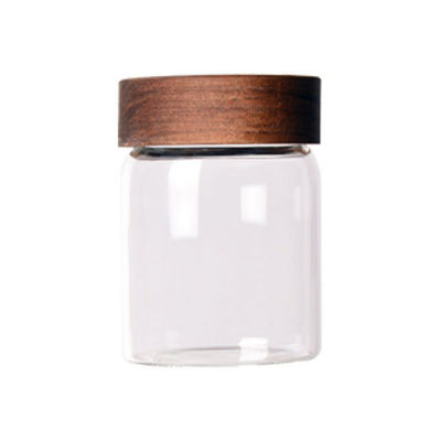 Chất chứa thủy tinh chống nhiệt chai với cây Acacia vít nắp đầu