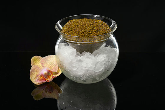 Nhà bếp Kính Caviar Server, Bàn Caviar hình tròn Plus Cốc Găng