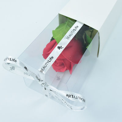Thiết kế đẹp hộp hoa hoa hồng đơn với màu sắc khác nhau và ruy băng cho ngày Valentine