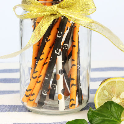 Halloween ngày cá nhân bọc giấy ống hút uống dùng một lần màu sắc