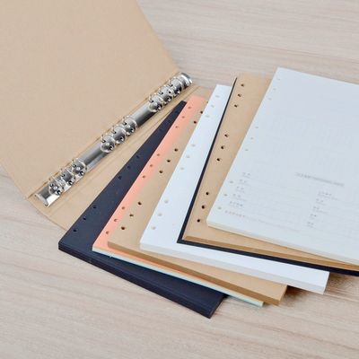 UV phủ A6 A5 Kraft giấy thư mục với vòng liên kết