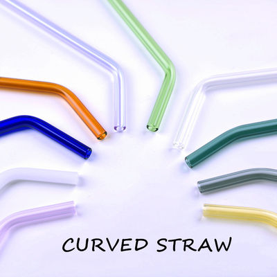 Chống nhiệt uống borosilicate kính rơm thân thiện với môi trường