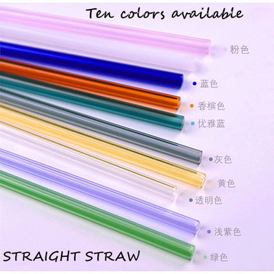 Chống nhiệt uống borosilicate kính rơm thân thiện với môi trường