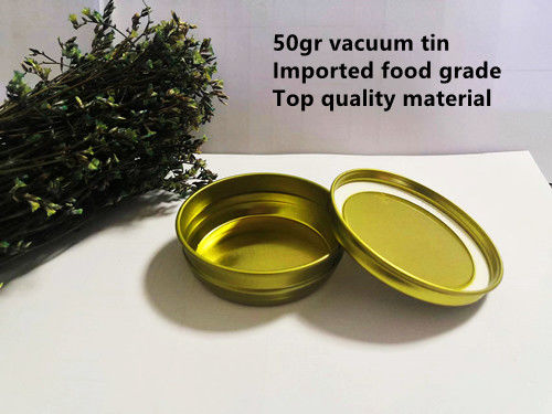 0.28mm Chất ăn chất lượng mực caviar bao bì chân không hộp rỗng 50g